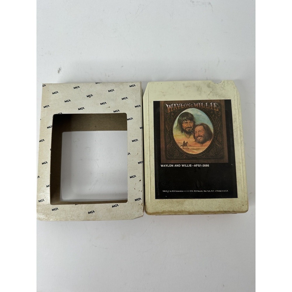 Waylon Jennings Willie Nelson Waylon & Willie 8-Track Tape RCA Untested